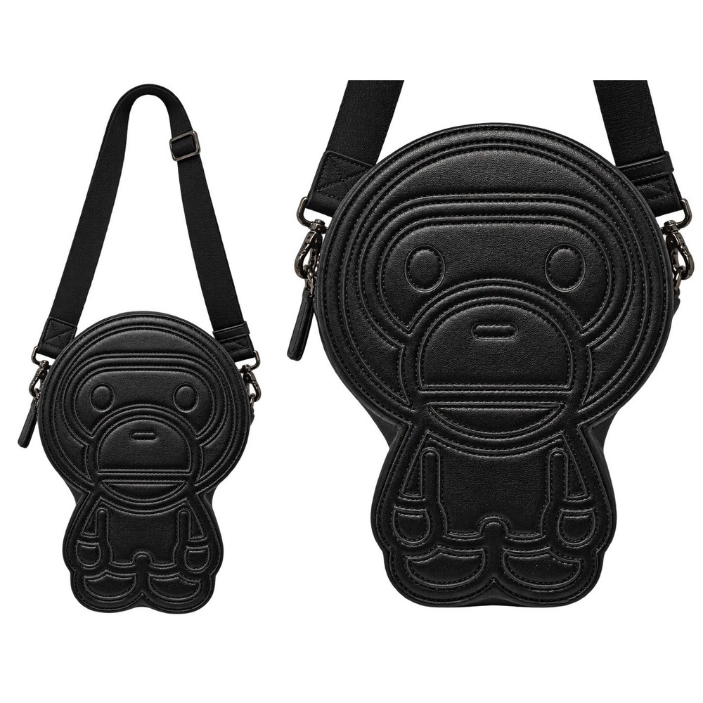 BAPE A Bathing Ape Baby Milo Black Crossbody Shoulder Bag Ape